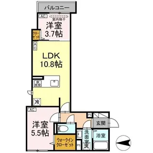 セレスティア西寺尾 A【2階】の間取り
