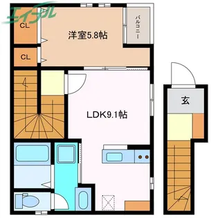 ADAN小浜【2階】の間取り