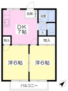 コーポアイC棟【2階】の間取り