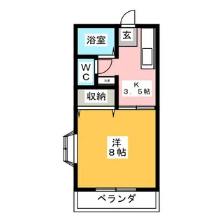 コーポビレッジ湘南【1階】の間取り