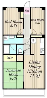 ニューリバーコート【2階】の間取り