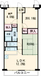 ボヌール錦織公園【4階】の間取り