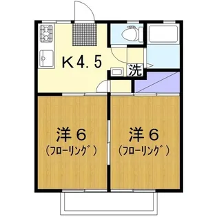 あすかハイツ弐【2階】の間取り
