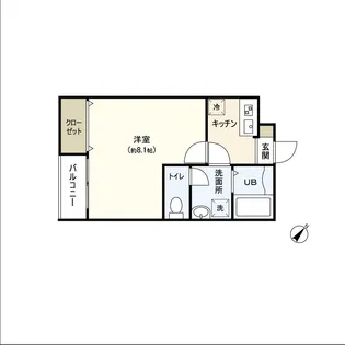 east mare 榴岡公園【1階】の間取り