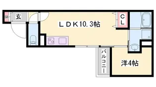 ALMO姫路駅前【4階】の間取り