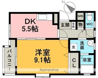 リコレクト東浜【5階】の間取り