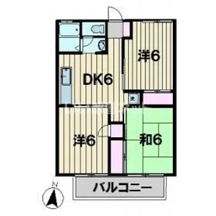 プリミエールくぬぎだC【2階】の間取り