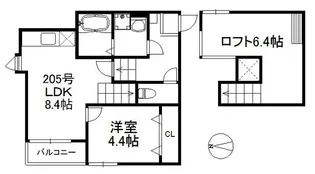 アットイーズ三苫駅前【2階】の間取り