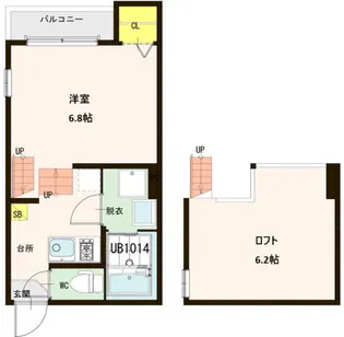 ハーモニーテラス卸町 Sta.【1階】の間取り