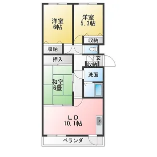 メゾングランディール【1階】の間取り
