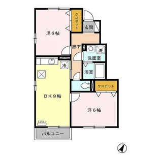 レコルト A102【1階】の間取り