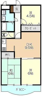 クレール小手指【1階】の間取り