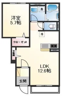 ハイムメゾン白鳥台【1階】の間取り