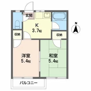 プラザ菊池【2階】の間取り