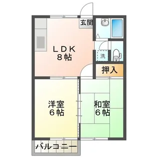 クローバーハイツ【2階】の間取り