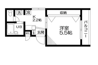 エスぺランス中延【1階】の間取り