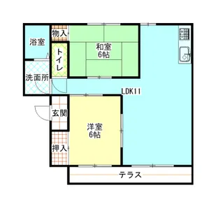 ソレジオ広木A【2階】の間取り