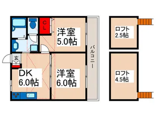 ハイツ東野【2階】の間取り
