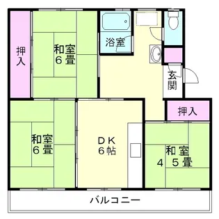 沼津原団地 2号棟【2階】の間取り