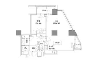 カスタリアタワー品川シーサイド【23階】の間取り