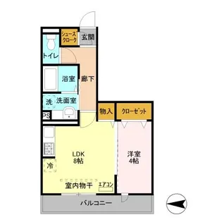 CARRIBEAN APARTMENT【3階】の間取り