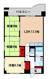サンテラス街道【4階】の間取り
