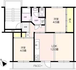 磯辺第一団地【4階】の間取り