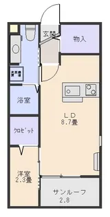 ジェルメゾン【1階】の間取り