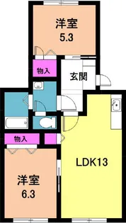 G・Hガーデンハイム【1階】の間取り