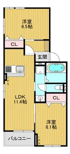 ガ-デンレイ-サ【2階】の間取り