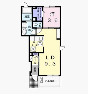 ソレアード・ニシキII【1階】の間取り