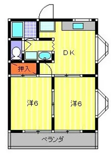 コスモプラザ【1階】の間取り