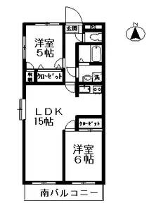 フォンターナ杉浦【3階】の間取り