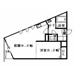 サテラ北34条【2階】の間取り