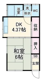 石見荘【2階】の間取り