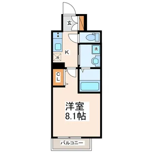 1Kの間取り画像