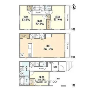 埼玉県川口市赤井4【一戸建】の間取り