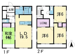 群馬県高崎市貝沢町【一戸建】の間取り