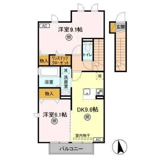 ファセリア B【2階】の間取り