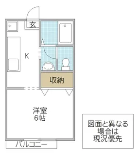 カワマタハイツ B棟【2階】の間取り
