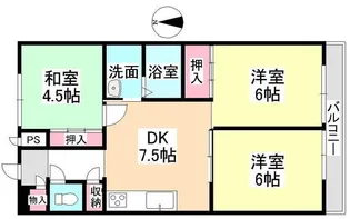 オルセーメゾン山川C棟【1階】の間取り