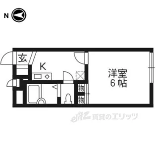 レオパレスブライトン新田辺【2階】の間取り