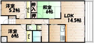 スカイパレス高柳【4階】の間取り