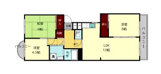 エクセルハイツ第一学園前【1階】の間取り