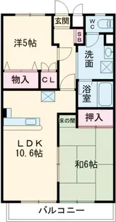 ハイム中川II【1階】の間取り
