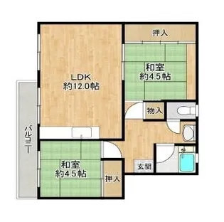 茄子作住宅3号棟【4階】の間取り