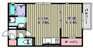 大阪府岸和田市小松里町【アパート】の間取り