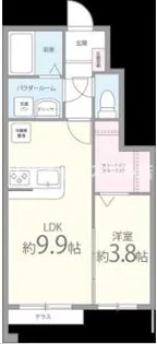 ヘキラン天神【1階】の間取り