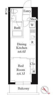グランパセオ銀座築地【7階】の間取り