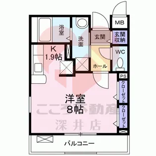 カレント・レジデンス【2階】の間取り